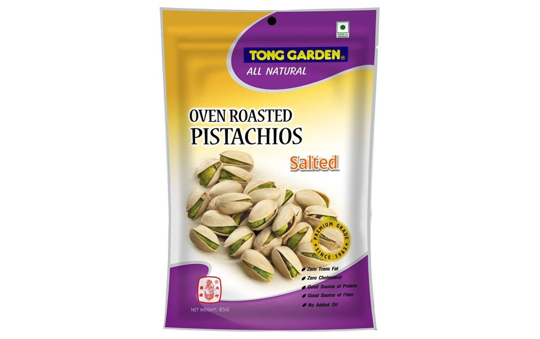 Tong Garden Oven Roasted Pistachios Salted   Pouch  85 grams